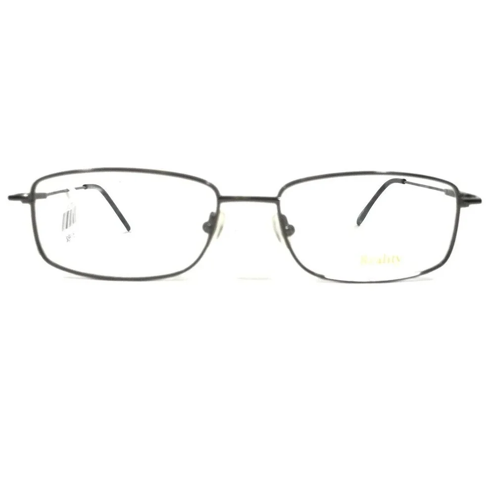 Reality R 3776 GUNMETAL Eyeglasses Frames Grey Rectangular Full Rim 55-17-145